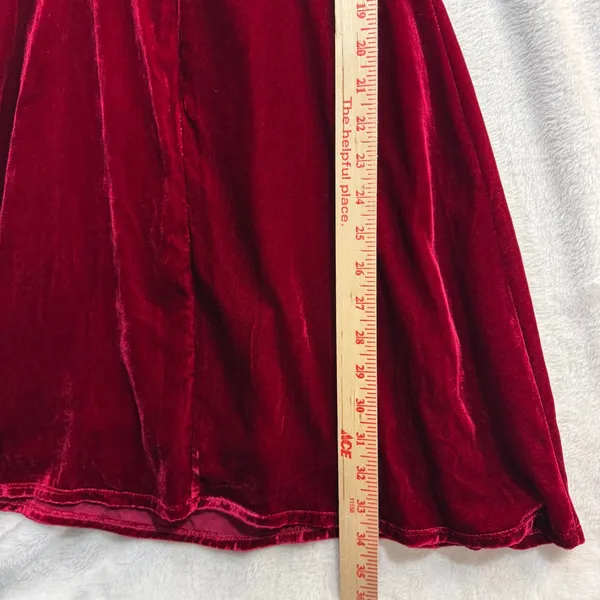 Wayf XS Velvet Puff Sleeve Mini Dress Red Bow Holiday‎ Party Romantic Valentines - Image 11