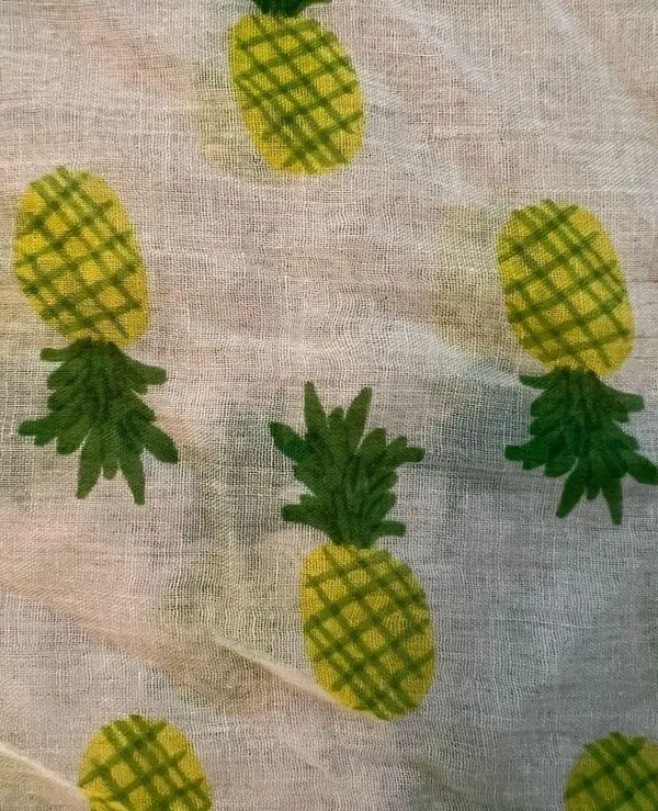 Pineapple print womens infinity scarf - Image 3