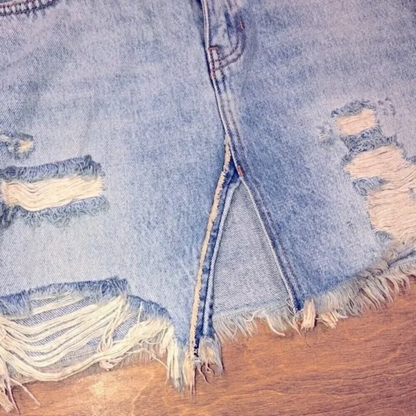 We the Free size 25 distressed jean skirt - Image 6