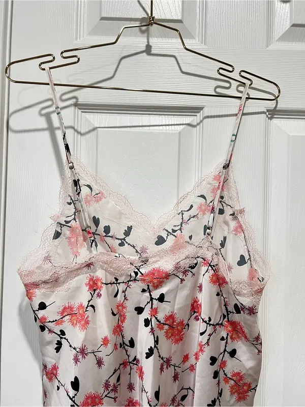 Victoria's Secret Chemise Slip Nightgown Pajama Dress Size Medium Lace Floral - Image 6