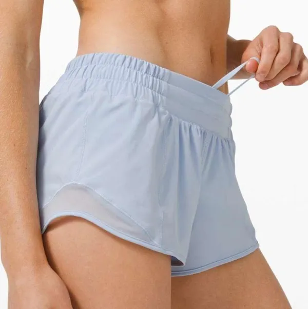 Lululemon Hotty Hot Low-Rise 2.5" Shorts Blue Linen - Image 3