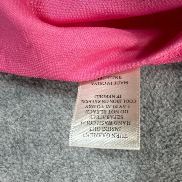 Current Air Pleated Sleeveless Blouse Women's Medium Pink Satin V-Neck Flowy - Image 9
