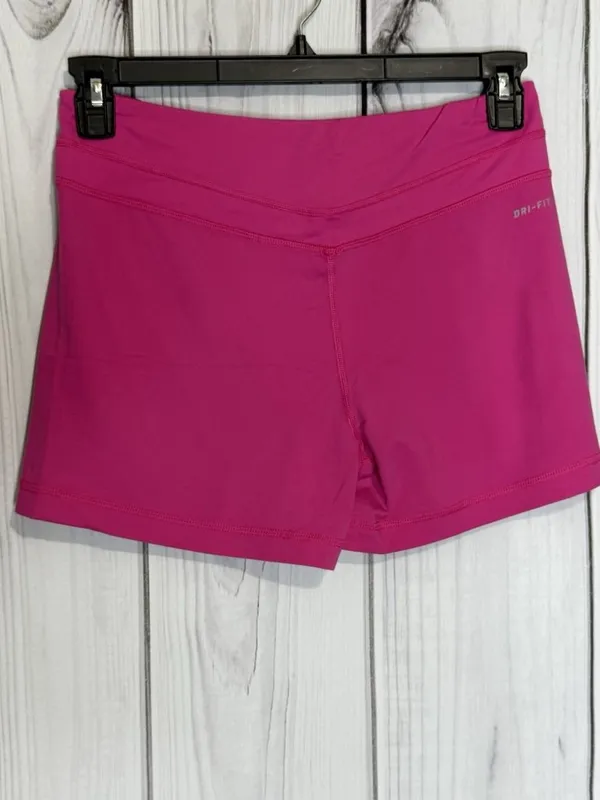 Nike 4.5" Shorts Woman Size Medium Hot Pink Dri Fit Nylon Spandex - Image 3