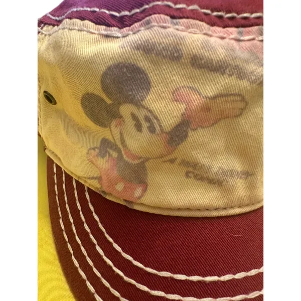 Vintage Disney Parks Walt Disney World Mickey Mouse Red Cadet Hat Cap - Image 2