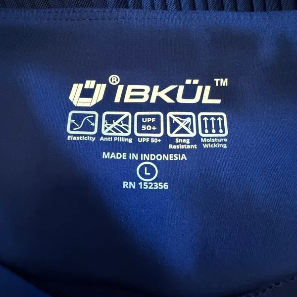 IBKÜL‎ Pleated Mesh Skort Skirt Navy Blue Activewear Women Large - Image 6