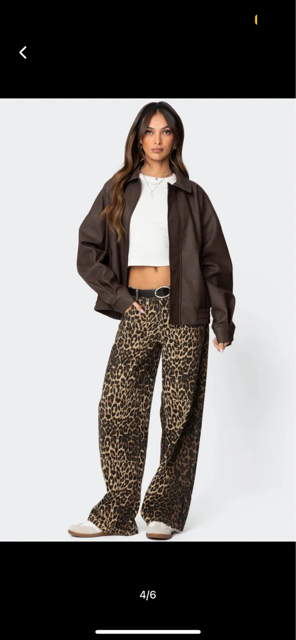 edikted mori oversized faux leather jacket  - Image 4