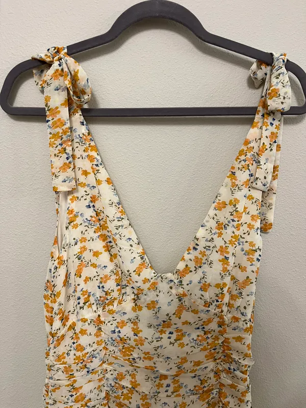 Adeline Yellow Floral Mini Dress NWT - Image 8