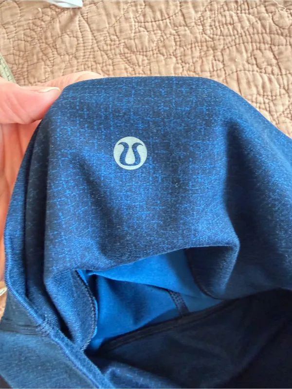 Lululemon Wunder Under Crop Leggings Blue Heathered Size 6‎ - Image 4