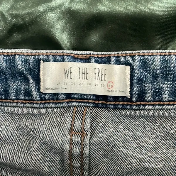 Free People We the Free Zip it Up denim Mini Skirt Size 31 (Jean size) - Image 7