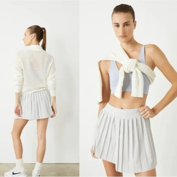 Varley Melody White Pleated Skort Tennis‎ Skirt Size XS - Image 2