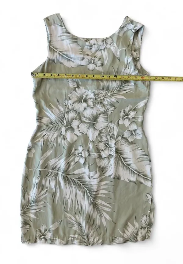 Tommy Bahama Vintage Silk Dress Floral Sleeveless Hawaiian Small - Image 3