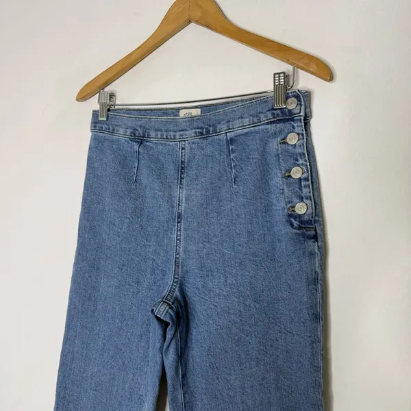 J.Crew Slim Wide-Leg Sailor Jeans Atlantic Wash High-Rise Size 27 - Image 3