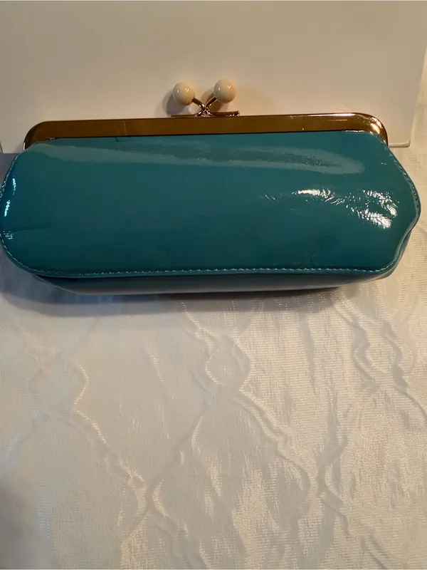 Miu Miu Blue Mini Pochette/Cross - Image 6