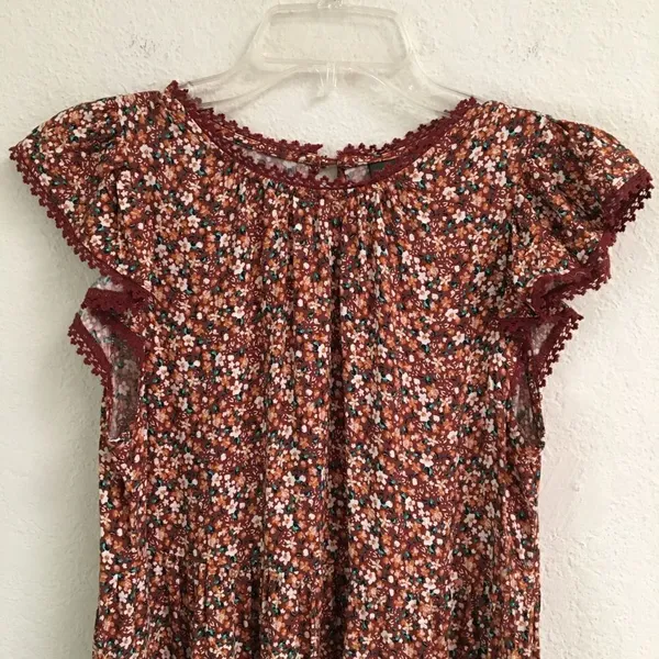 NWT Wild Fable brown Daisy print Granny floral dress XS‎ - Image 2