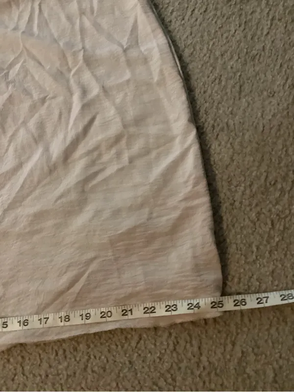 Wide Leg Drawstring Palazzo Pants in Cream Size L - Image 4