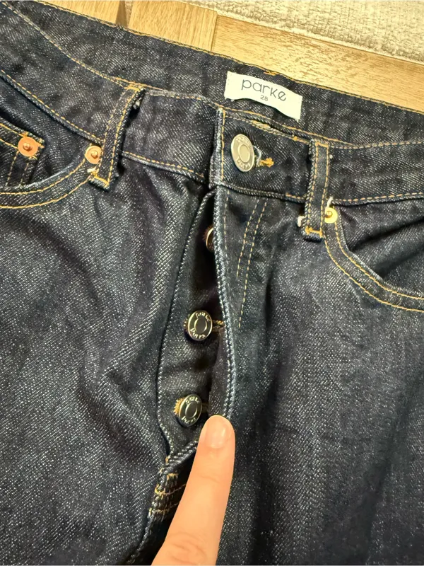 Parke 90's Straight Jeans in Dark Wash Women’s Size 28 100% Organic Cotton - Image 9