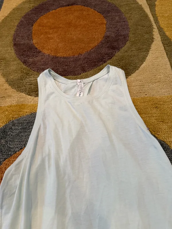 Lululemon All Tied Up Tank Top Tie Back Pima Cotton Mint Green Size 6 - Image 5