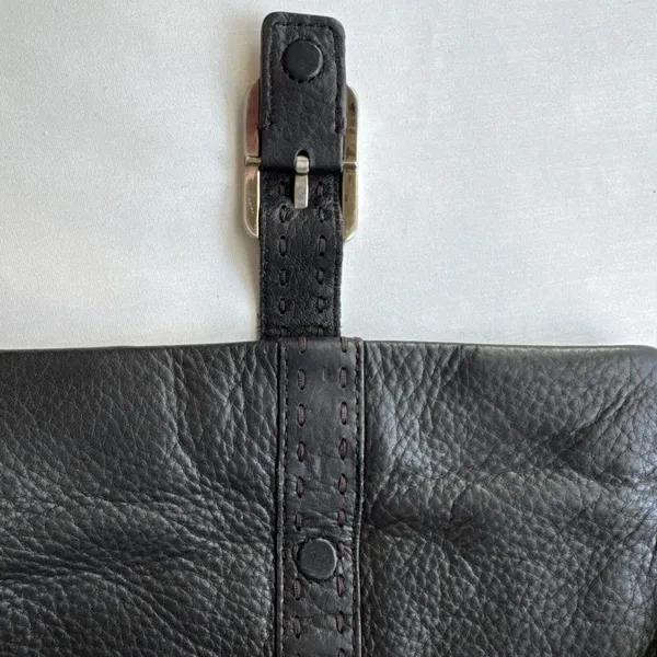 Vintage COLE HAAN Bag Black Pebbled Leather Soft Pebbled Leather Clutch - Image 9