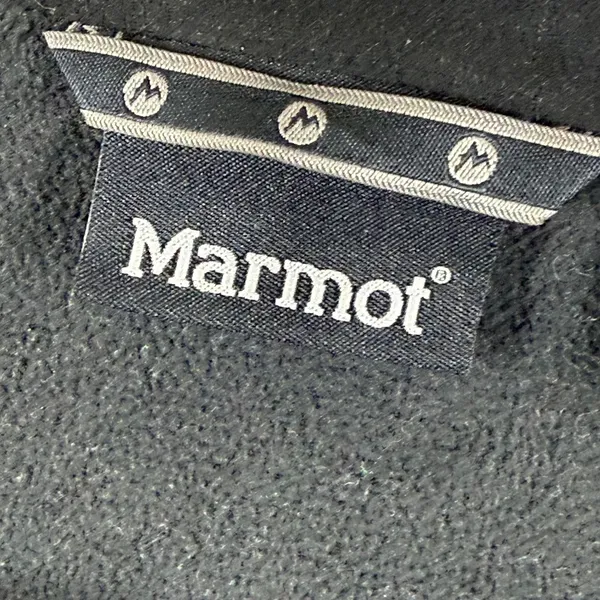 Marmot Womens Black Hooded Softshell Vest Faux Fur Trim Fleece Lined Small - Image 2