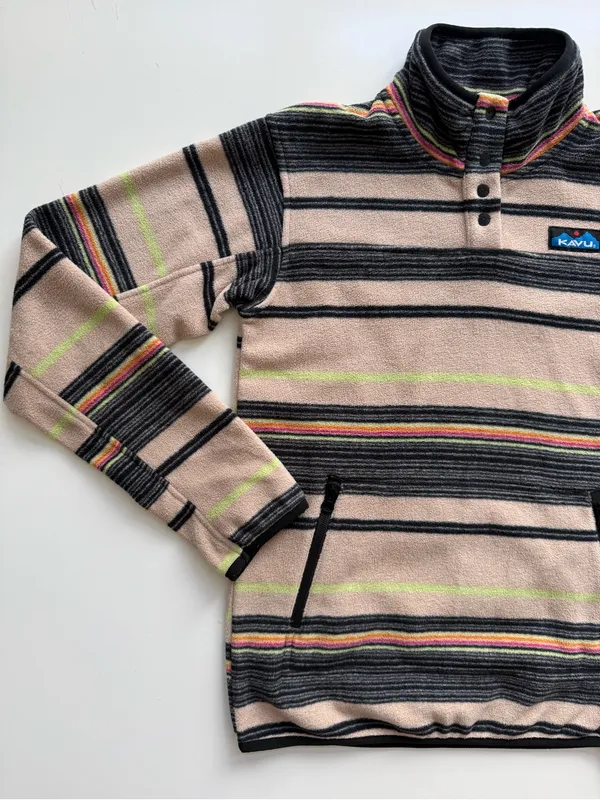 Kavu Cavanaugh Striped Pullover Fleece XXS - Image 2