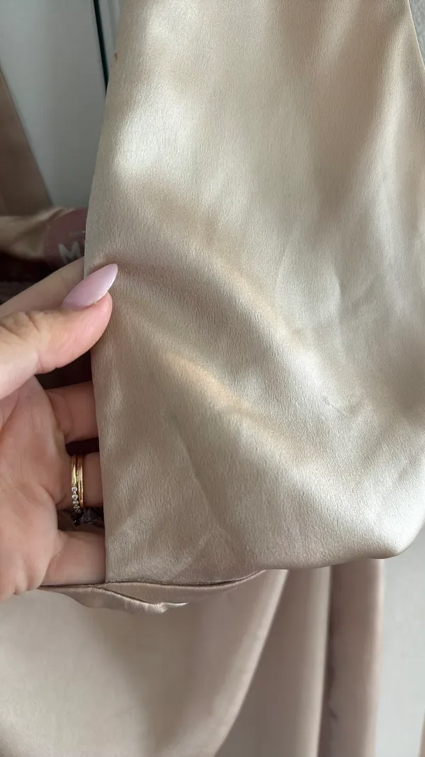 Show Me Your Mumu Dress Champagne Luxe Satin - Image 7