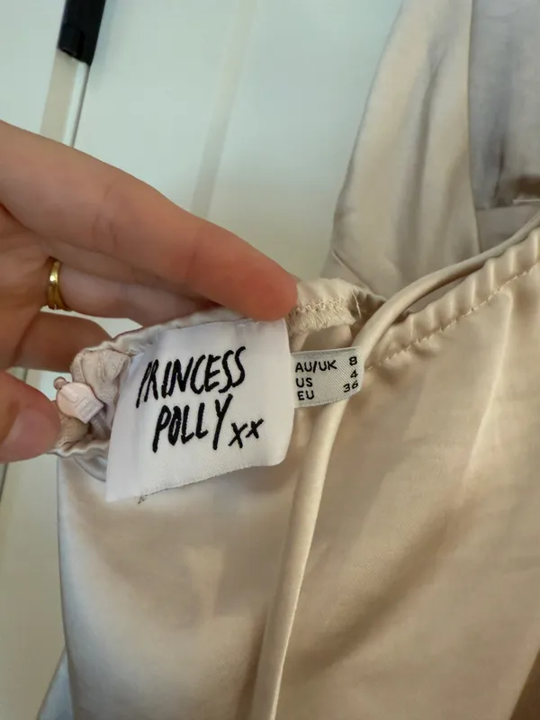 Small Silk Halter Backless Princess Polly Dress - Image 3
