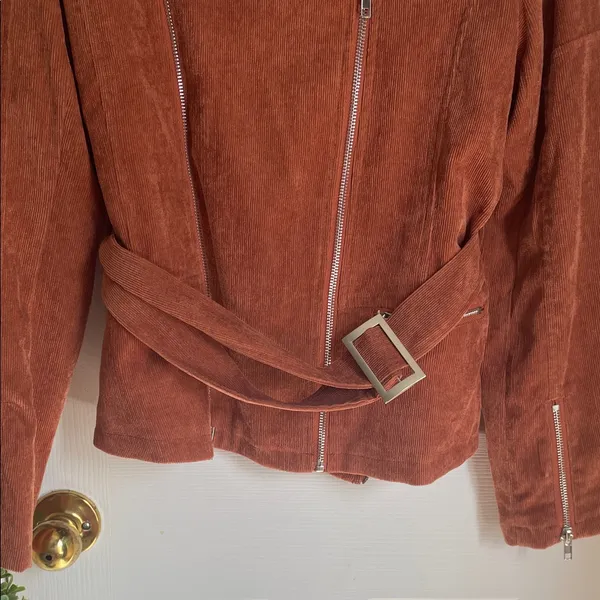 DAVI & DANI Rust Corduroy Boho Preppy Jacket - Image 3