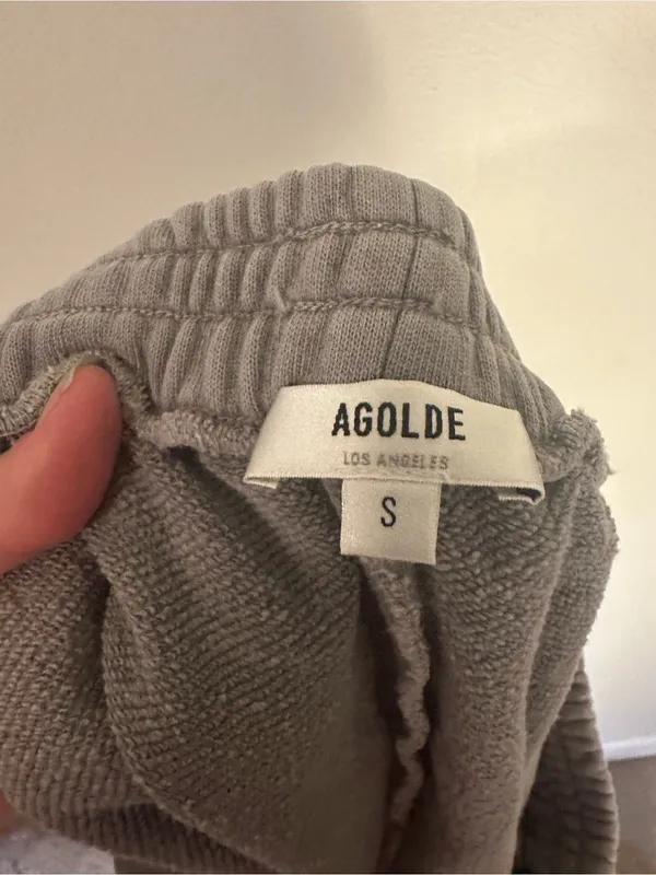 NWOT Agolde mini sweatshorts grey small - Image 4