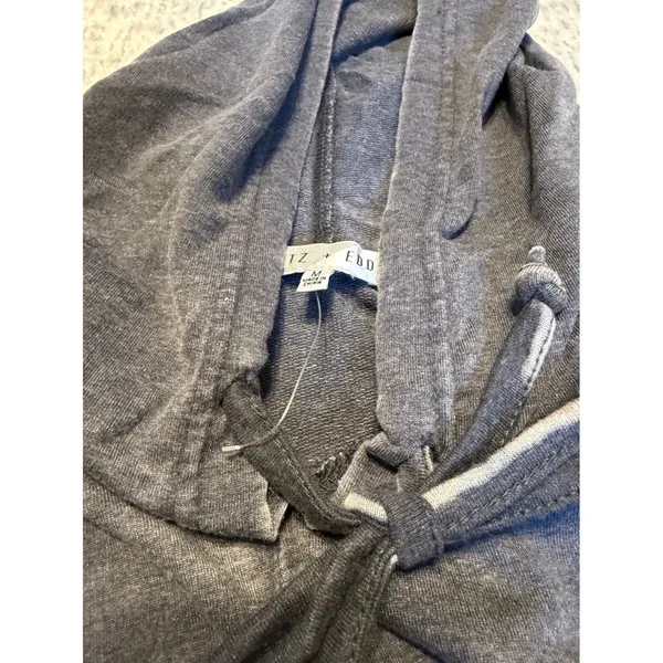Fitz and Eddie Women's Charcoal Gray Hoodie Cutout Back Casual Athleisure M NWOT - Image 3