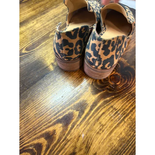 Lucky Brand Leopard Print‎ Side Cutout Ankle Boots Size 10 - Image 5