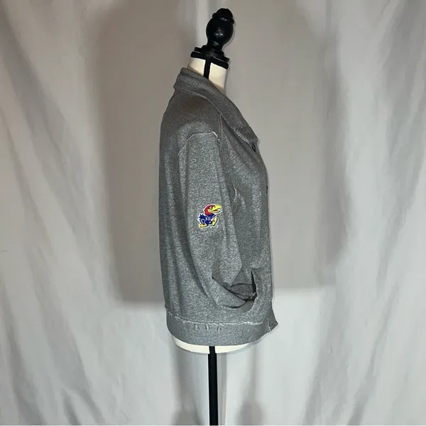 Colosseum Athletics Kansas Jayhawks Button Up Sweater - Image 6