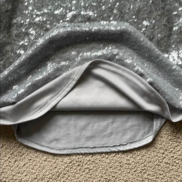Rue21 Silver Sequin Sleeveless Tank Top - Image 5