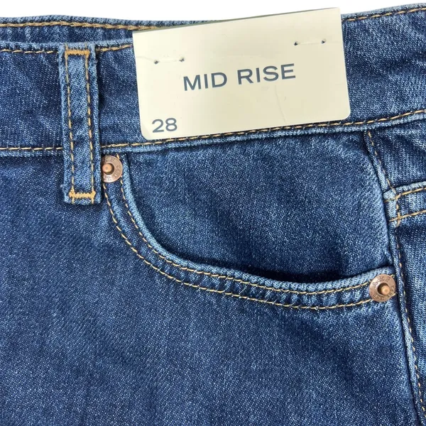 Abercrombie & Fitch Bubble Hem Denim Micro-Mini Jean Skirt 28" Dark Wash Y2K NEW - Image 6
