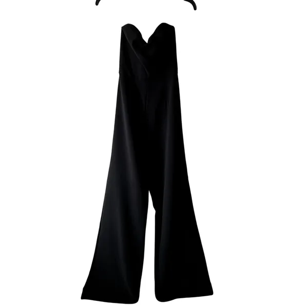Nookie Black Diamond Strapless Wide Leg Jumpsuit size XS Black J1 - Image 3