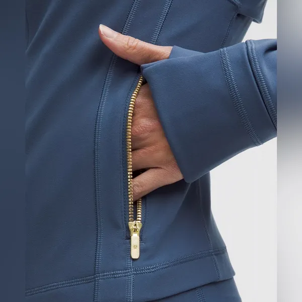 NWT Lululemon Define Cropped Jacket Nulu - Blue Twill/Gold/Gold - 4 - Image 5