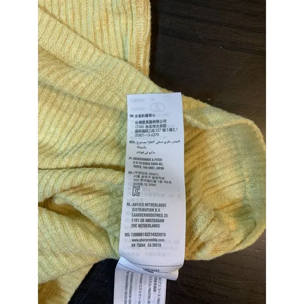Abercrombie Tank Top Women Small Yellow Stretch Sleeveless Henley Preppy - Image 5