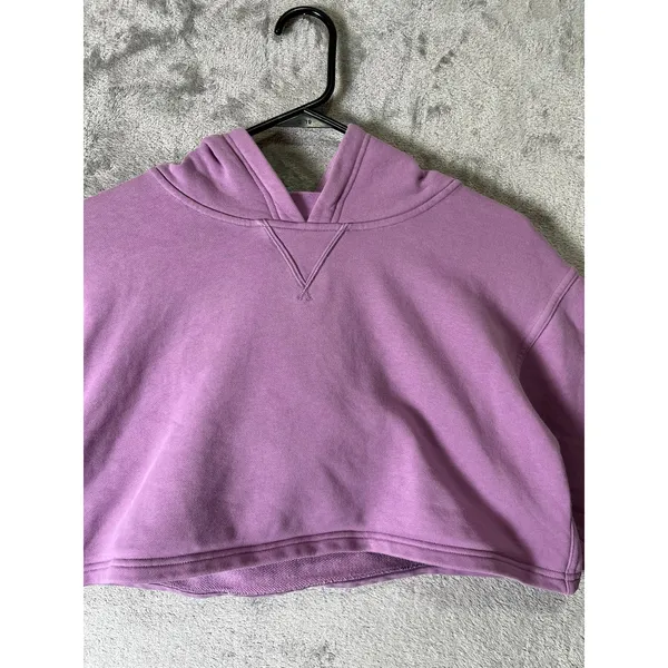 Lululemon All Yours Cropped Hoodie‎ Wisteria Purple Size 8 Athleisure Cozy Yoga - Image 2