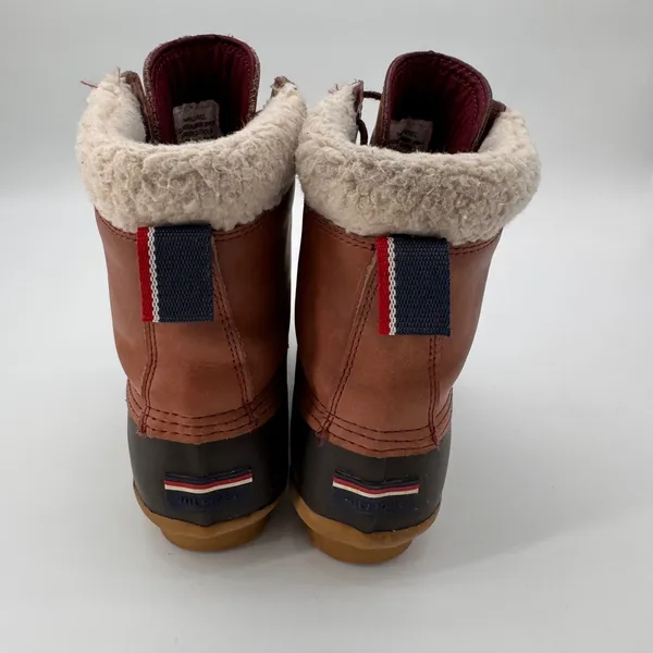 Tommy‎ Hilfiger Women's TW Russel Duck Boots Fur Lined Leather Brown 6 Snow Rain - Image 5