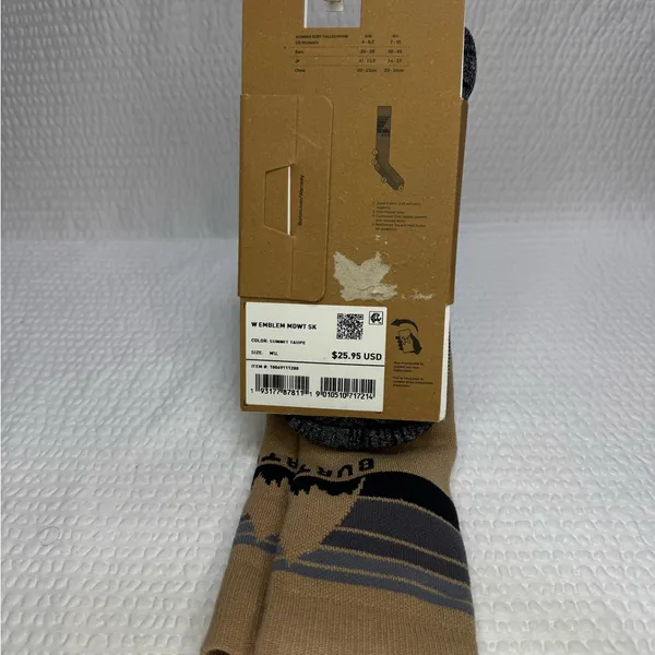 Burton Emblem Midweight Sock - Tan and Black - Image 2