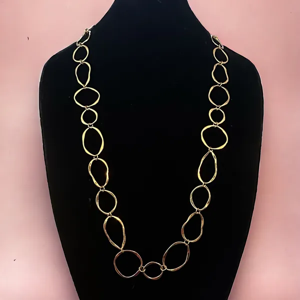 Cookie Lee Gold Tone Chunky Open Link Necklace - Image 2