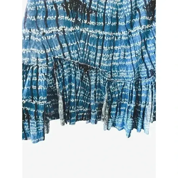 Free People Peplum Crisscross Oversized Abstract Artsy Beach Back Tank Top SZ XS - Image 4