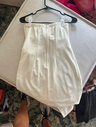 Dillards White/Cream Mini Dress - Image 3