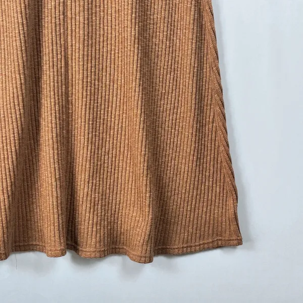 Everlane Dress Womens Medium Sleeveless Organic Cotton Ribbed Knit Stretch Brown - Image 12