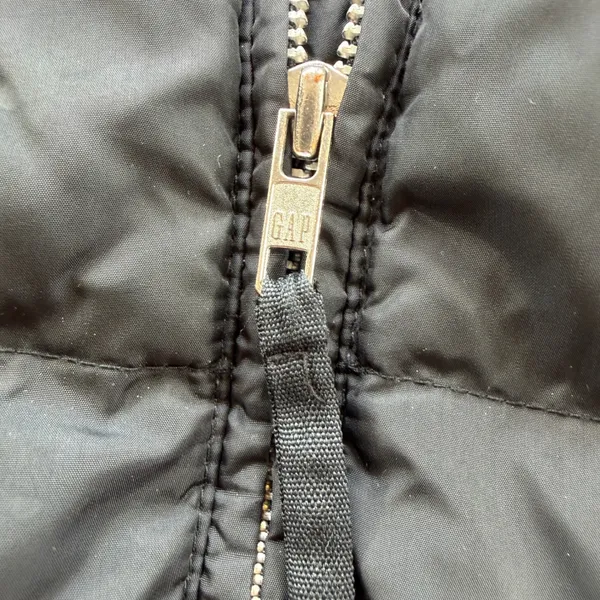 Gap Mens Black Quilted Puffer Jacket Red Lining Full Zip Small RN54023 - Image 5