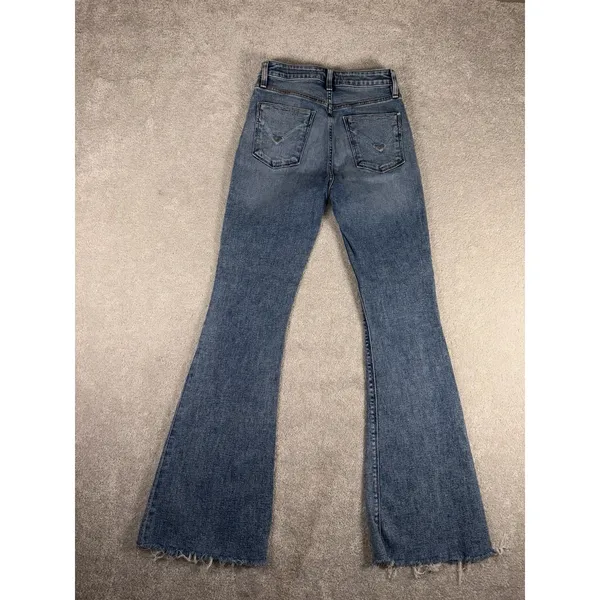 Hudson Flare Jeans 25 Blue Distressed Bell Bottom‎ Wide Leg Denim Boho Festival - Image 8