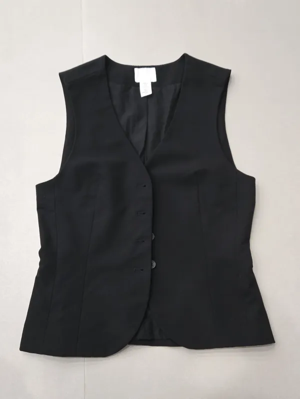 New H&M Black Tailored Women's Vest Size XS - Image 2