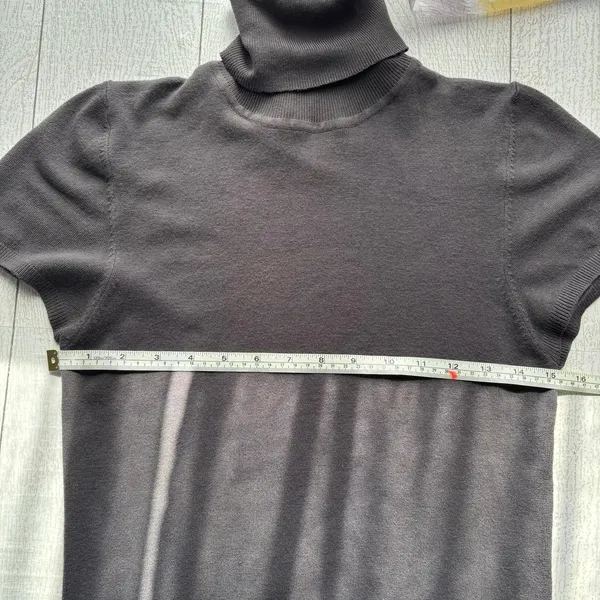 Zara Gray Knit Turtleneck Sweater Dress Size L - Image 9