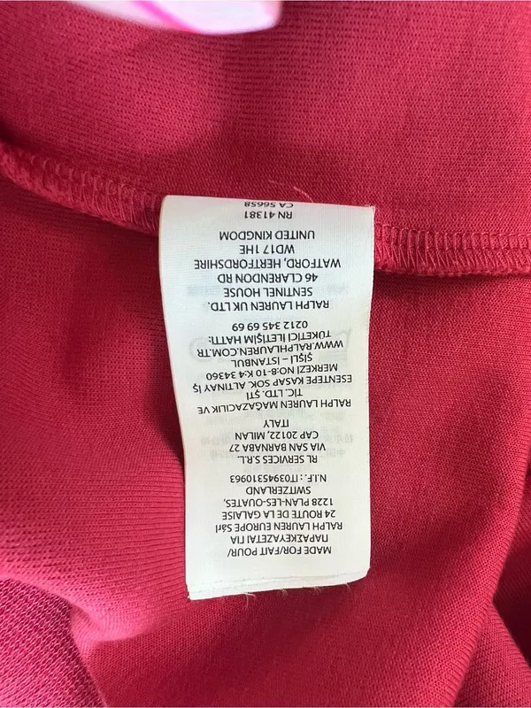 Polo Ralph Lauren Women's Pink Quarter-Zip Pullover Sweatshirt Size Large - Image 7