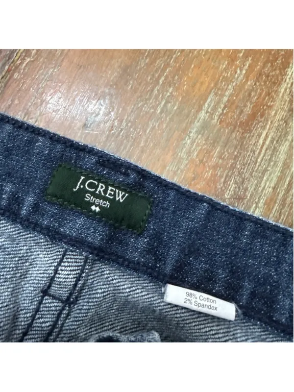 J Crew Blue Denim Straight Leg Jeans Size 27 Short - Image 4