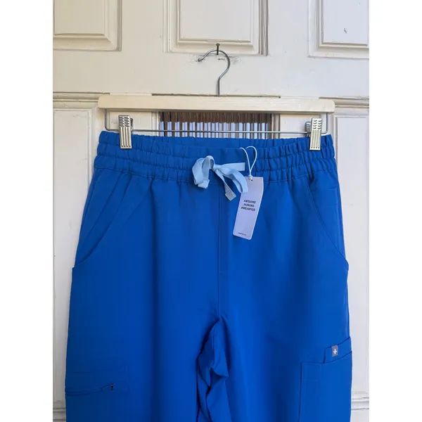 FIGS High Waisted Relaxed Jogger Scrub Pants Royal Blue Womens Size Small Petite - Image 4